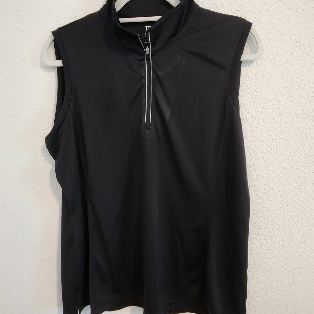 EP Women's XL sleeveless golf shirt with front zip.  Item 0813241GS